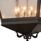 Meyda Lighting Madeline 45" 10-Light Blackwash Pendant Light With Clear Seeded Shade Glass