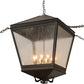 Meyda Lighting Madeline 45" 10-Light Blackwash Pendant Light With Clear Seeded Shade Glass