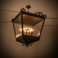Meyda Lighting Madeline 45" 10-Light Timeless Bronze Pendant Light With Clear Seeded Shade Glass