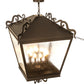 Meyda Lighting Madeline 45" 10-Light Timeless Bronze Pendant Light With Clear Seeded Shade Glass