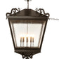 Meyda Lighting Madeline 45" 10-Light Timeless Bronze Pendant Light With Clear Seeded Shade Glass