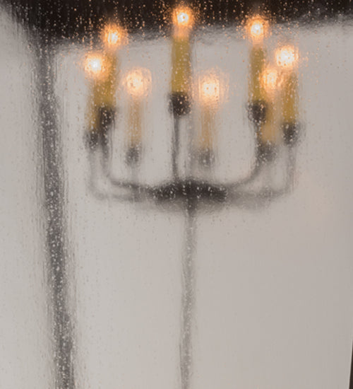 Meyda Lighting Madeline 46" 16-Lights Timeless Bronze Pendant Light With Clear Seeded Shade Glass