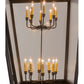 Meyda Lighting Madeline 46" 16-Lights Timeless Bronze Pendant Light With Clear Seeded Shade Glass