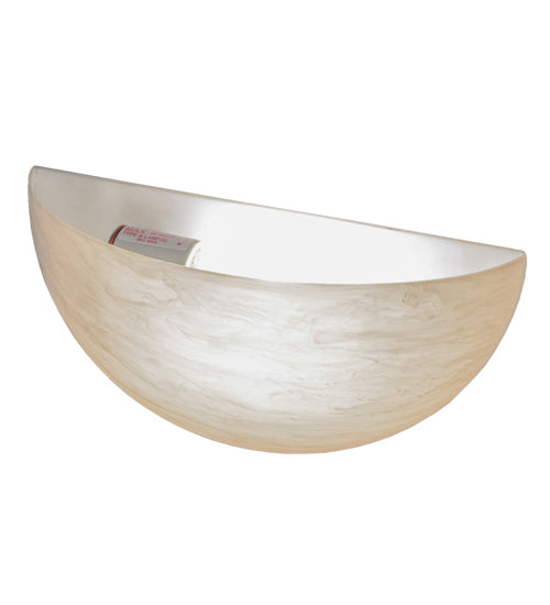 Meyda Lighting Madison 12" Gloss White Wall Sconce With Fleshtone Idalight Shade