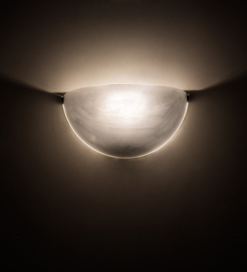 Meyda Lighting Madison 19" Textured Black Wall Sconce With White Angelwing Idalight Shade