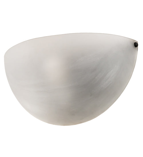 Meyda Lighting Madison 19" Textured Black Wall Sconce With White Angelwing Idalight Shade