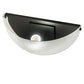 Meyda Lighting Madison 19" Textured Black Wall Sconce With White Angelwing Idalight Shade