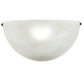 Meyda Lighting Madison 19" Textured Black Wall Sconce With White Angelwing Idalight Shade