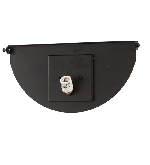 Meyda Lighting Madison 19" Textured Black Wall Sconce With White Angelwing Idalight Shade