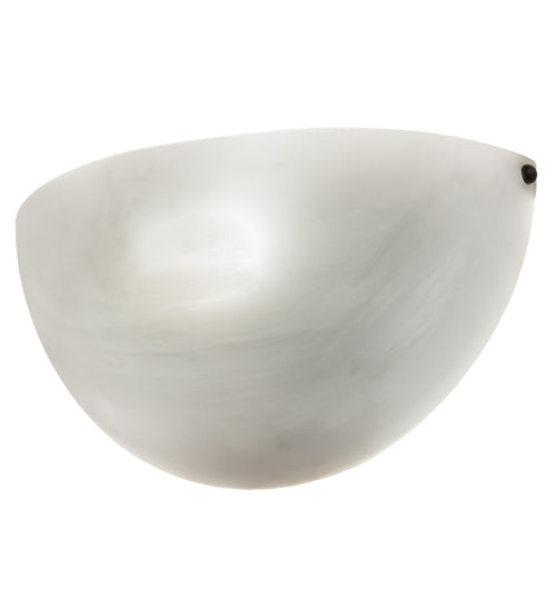 Meyda Lighting Madison 19" Textured Black Wall Sconce With White Angelwing Idalight Shade