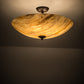 Meyda Lighting Madison 24" 4-Light Cafe Noir Semi-flush Mount Light With Beige Travertine Idalight Shade Glass