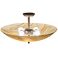 Meyda Lighting Madison 24" 4-Light Cafe Noir Semi-flush Mount Light With Beige Travertine Idalight Shade Glass