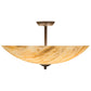 Meyda Lighting Madison 24" 4-Light Cafe Noir Semi-flush Mount Light With Beige Travertine Idalight Shade Glass