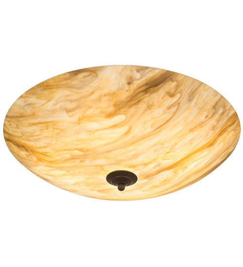 Meyda Lighting Madison 24" 4-Light Cafe Noir Semi-flush Mount Light With Beige Travertine Idalight Shade Glass
