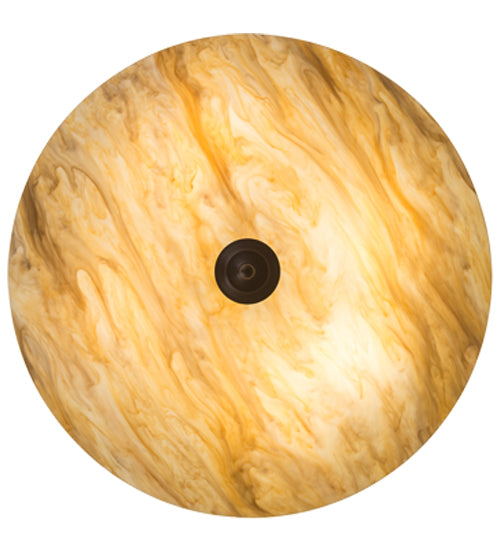 Meyda Lighting Madison 24" 4-Light Cafe Noir Semi-flush Mount Light With Beige Travertine Idalight Shade Glass