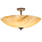Meyda Lighting Madison 24" 4-Light Cafe Noir Semi-flush Mount Light With Beige Travertine Idalight Shade Glass