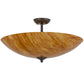 Meyda Lighting Madison 24" 4-Light Timeless Bronze Semi-flush Mount Ceiling Light With Ambra Sienna Idalight Shade