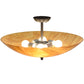 Meyda Lighting Madison 24" 4-Light Timeless Bronze Semi-flush Mount Ceiling Light With Ambra Sienna Idalight Shade