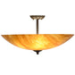 Meyda Lighting Madison 24" 4-Light Timeless Bronze Semi-flush Mount Ceiling Light With Ambra Sienna Idalight Shade