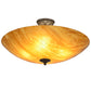 Meyda Lighting Madison 24" 4-Light Timeless Bronze Semi-flush Mount Ceiling Light With Ambra Sienna Idalight Shade