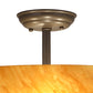 Meyda Lighting Madison 24" 4-Light Timeless Bronze Semi-flush Mount Ceiling Light With Ambra Sienna Idalight Shade