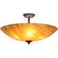 Meyda Lighting Madison 24" 4-Light Timeless Bronze Semi-flush Mount Ceiling Light With Ambra Sienna Idalight Shade