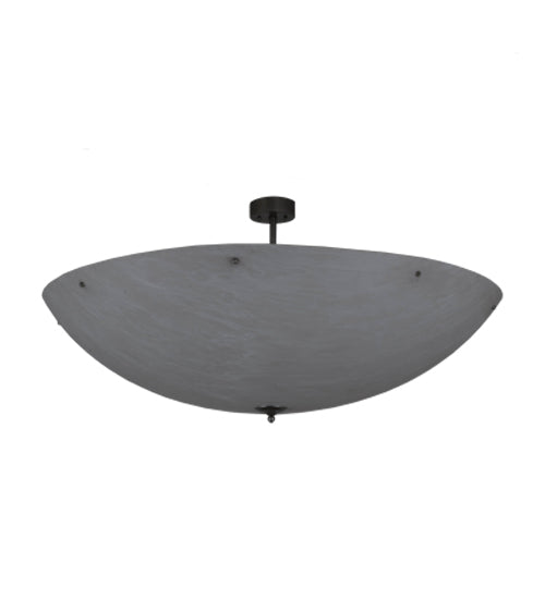 Meyda Lighting Madison 247932 60" 12-Light Nickel Semi-flush Mount Light With Whitestone Idalight Shade