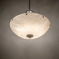 Meyda Lighting Madison 30" 8-Light Galvinized Inverted Pendant Light With Whitestone Idalight Shade