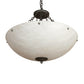Meyda Lighting Madison 30" 8-Light Galvinized Inverted Pendant Light With Whitestone Idalight Shade