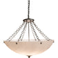 Meyda Lighting Madison 30" 8-Light Galvinized Inverted Pendant Light With Whitestone Idalight Shade