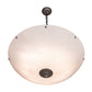 Meyda Lighting Madison 30" 8-Light Galvinized Inverted Pendant Light With Whitestone Idalight Shade