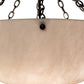 Meyda Lighting Madison 30" 8-Light Galvinized Inverted Pendant Light With Whitestone Idalight Shade