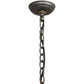 Meyda Lighting Madison 30" 8-Light Galvinized Inverted Pendant Light With Whitestone Idalight Shade