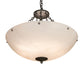 Meyda Lighting Madison 30" 8-Light Galvinized Inverted Pendant Light With Whitestone Idalight Shade