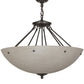 Meyda Lighting Madison 30" 8-Light Timeless Bronze Inverted Pendant Light With Beige Fleshtone Idalight Shade