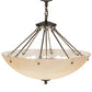 Meyda Lighting Madison 30" 8-Light Timeless Bronze Inverted Pendant Light With Beige Fleshtone Idalight Shade