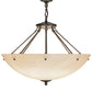 Meyda Lighting Madison 30" 8-Light Timeless Bronze Inverted Pendant Light With Beige Fleshtone Idalight Shade