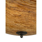 Meyda Lighting Madison 36" 12-Light Nickel Inverted Pendant Light With Beige Travertine Idalight Shade Glass