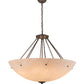 Meyda Lighting Madison 36" 8-Light Mahogany Bronze Inverted Pendant Light With Beige Fleshtone Idalight Shade