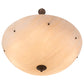 Meyda Lighting Madison 36" 8-Light Mahogany Bronze Inverted Pendant Light With Beige Fleshtone Idalight Shade