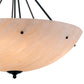 Meyda Lighting Madison 36" 8-Light Mahogany Bronze Inverted Pendant Light With Beige Fleshtone Idalight Shade