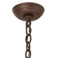 Meyda Lighting Madison 36" 8-Light Mahogany Bronze Inverted Pendant Light With Beige Fleshtone Idalight Shade