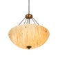 Meyda Lighting Madison 36" 8-Light Mahogany Bronze Inverted Pendant Light With Travertine Idalight Shade Glass