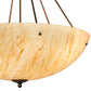 Meyda Lighting Madison 36" 8-Light Mahogany Bronze Inverted Pendant Light With Travertine Idalight Shade Glass