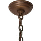 Meyda Lighting Madison 36" 8-Light Mahogany Bronze Inverted Pendant Light With Travertine Idalight Shade Glass