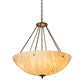 Meyda Lighting Madison 36" 8-Light Mahogany Bronze Inverted Pendant Light With Travertine Idalight Shade Glass