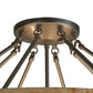 Meyda Lighting Madison 36" 8-Light Nickel Semi-flush Mount Ceiling Light With Beige Travertine Idalight Shade Glass