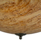 Meyda Lighting Madison 36" 8-Light Nickel Semi-flush Mount Ceiling Light With Beige Travertine Idalight Shade Glass