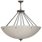 Meyda Lighting Madison 36" 8-Light Timeless Bronze Inverted Pendant Light With Fleshtone Idalight Shade