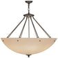 Meyda Lighting Madison 36" 8-Light Timeless Bronze Inverted Pendant Light With Fleshtone Idalight Shade